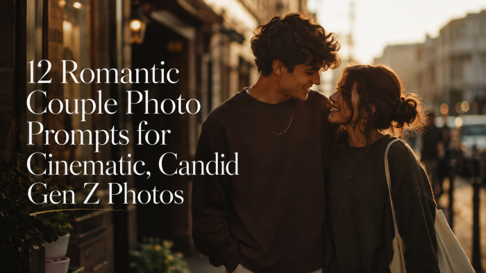 12 Romantic Couple Photo Prompts for Cinematic, Candid Gen Z Photos