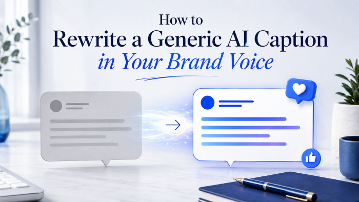 How to Rewrite a Generic AI Caption in Your Brand Voice