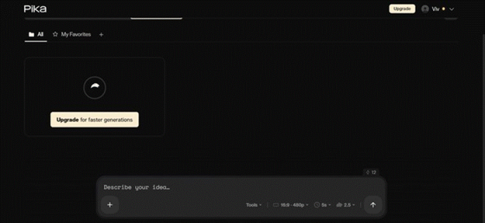 Title: Pika account panel reading You are currently on the Basic plan with 80 credits - Description: Pika account panel reading You are currently on the Basic plan with 80 credits