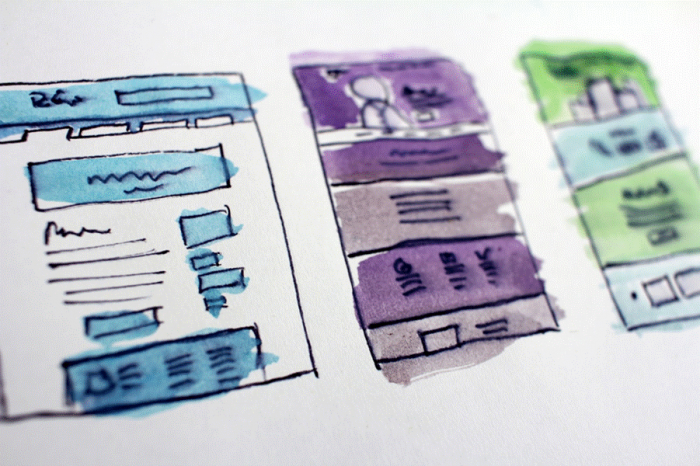 Title: workspace - Description: Hand drawn sketches of post layouts