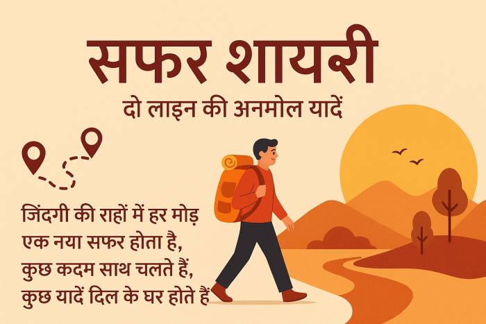 सफर शायरी दो लाइन